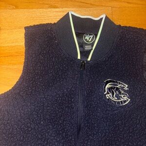 Chicago Cubs 47 Brand Dark Blue Fleece Vest